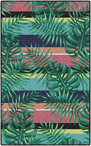 Brumlow Mills Malibu Stripes Tropical Area Rug, 5'x8'