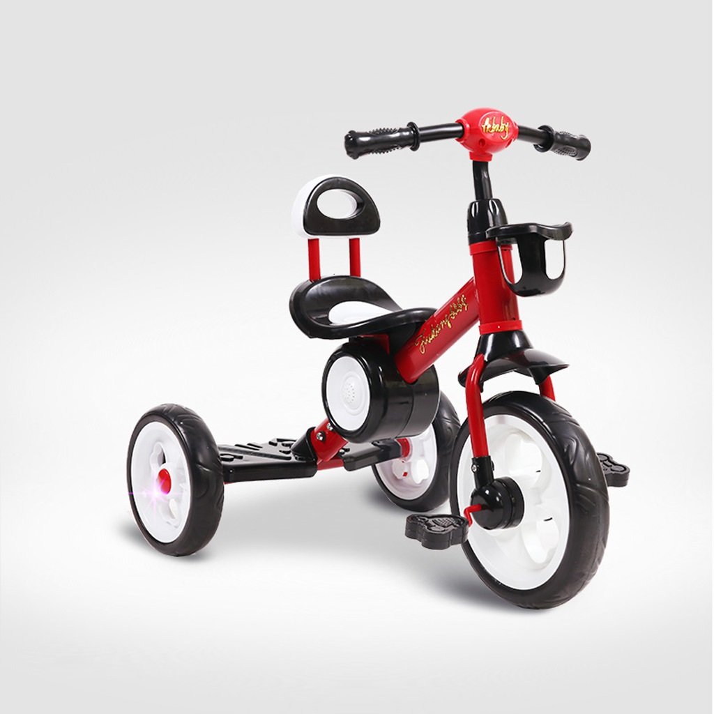 47 57センチメートル Color Red B07c4sjx8g 子供の三輪車2 6歳の赤ちゃんの自転車軽量の赤ちゃんの車の子供の自転車 赤 青 50 バスケット カゴ 定番の中古商品