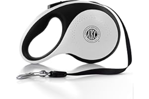 American Kennel Club Retractable Dog Leash, 16.4ft, Tangle-Free, Ergonomic Grip, One-Hand Brake, for Medium & Large Dogs up to 110 lbs