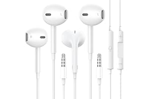 EYIW 2 Pack Wired iPhone Earbuds Wired Headphones with 3.5mm Plug Earphones Built-in Microphone & Volume Control Compatible with iPhone/ipad/Android/Computer and Other 3.5mm Jack Devices