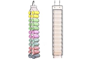 Legging Storage Bag Storage Hanger Can Holds 24 Leggings or Shirts Jeans Compartment Storage Hanger, Foldable Leggings Organi