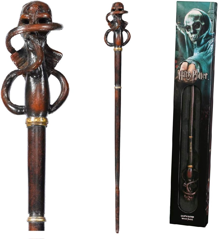 The Noble Collection, Death Eater Swirl Wand In A Standard Windowed Box, Wizarding World Wand