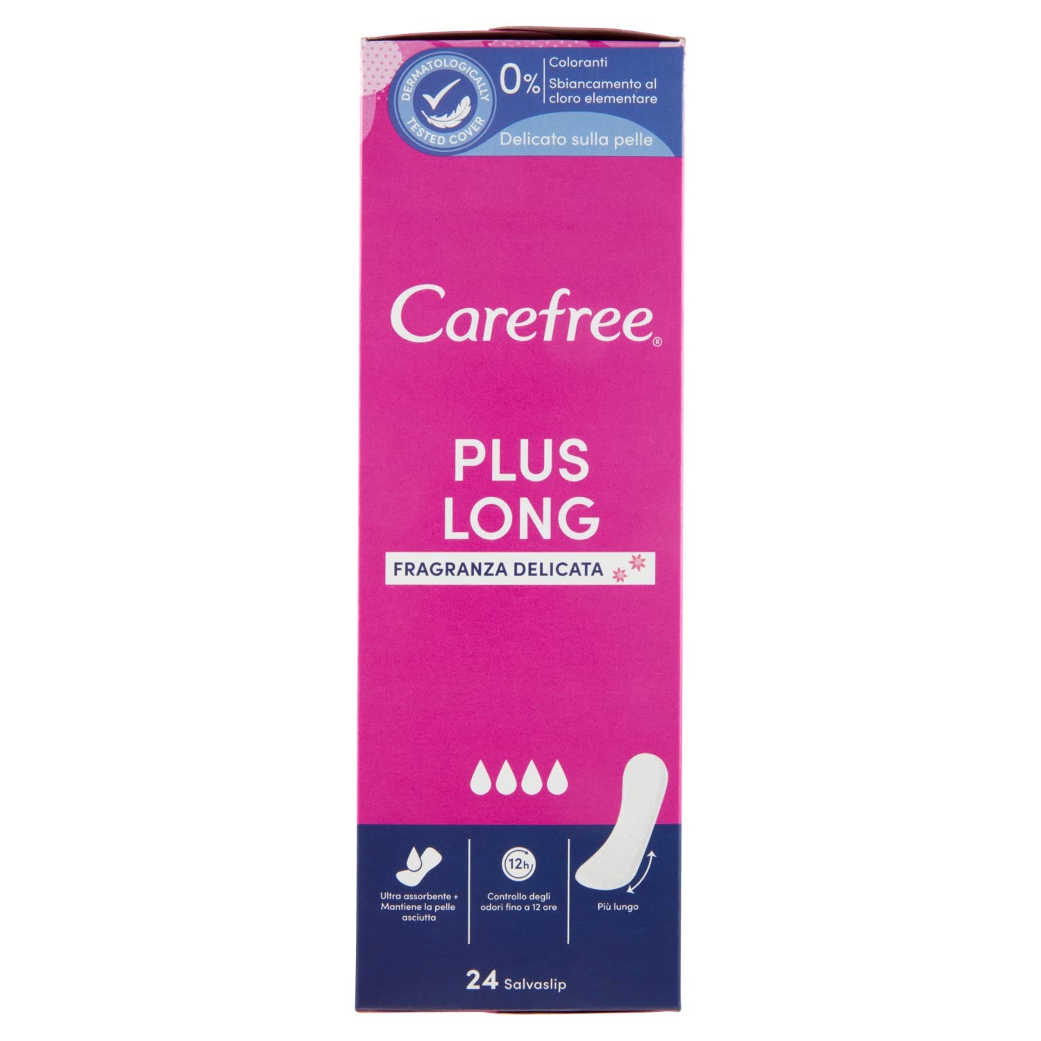 Carefree Plus Extra Wide Panty Liners, 5 Freshness Benefits - 24 Pieces