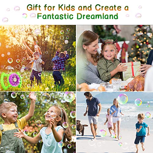 Vimpro Bubble Machine for Kids, Bubble Blower with Handle, 1 Bubbles Solution&Screwdriver Automatic Bubble Toys Small Bubble Maker for Birthday Party Wedding Gift 800 Bubbles per Minute
