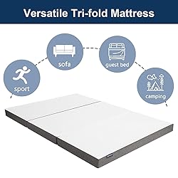 Molblly Folding Mattress, 3 inch Twin XL
