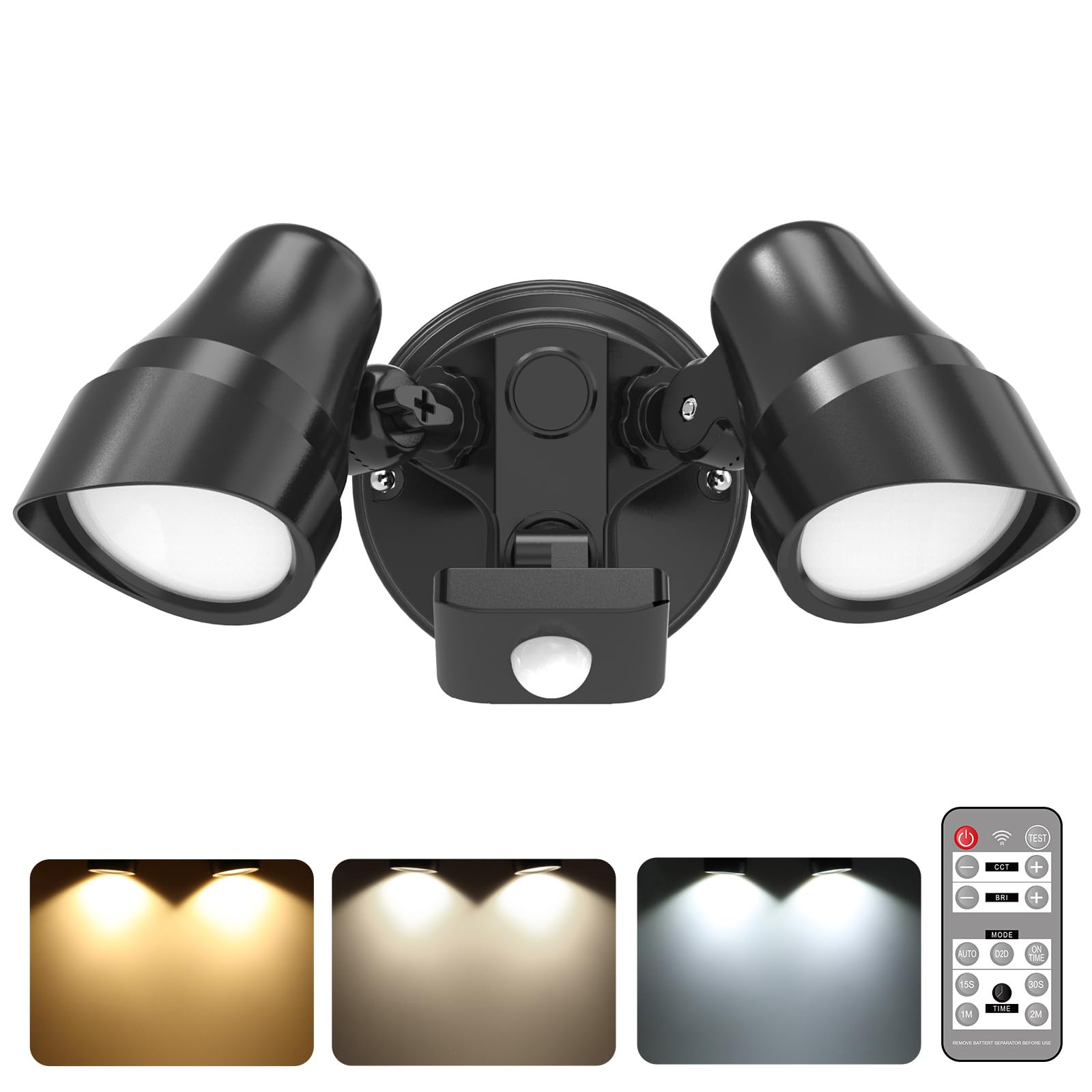 ALUSSO LED Security Light Outdoor with Motion Sensor, Remote Control 25W PIR Floodlight IP65 Waterproof, Dask to Dawn Flood Light 3000K-6500K Adjustable, Dimmable Wall Light for Garden Yard Garage — image 1