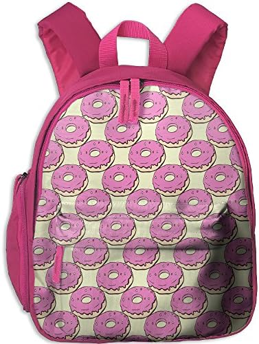 Casual Lightweight Canvas Backpacks Donut Pattern Food Snack Bookbag Shoulder Bag School Backpack For Kids