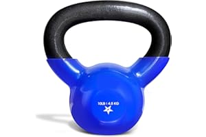Yes4All 5-100 LB Kettlebells Vinyl Coated Cast Iron for Dumbbell Weights Exercises, Gym, Fitness, Full Body Workout Equipment Push up, Grip and Strength Training