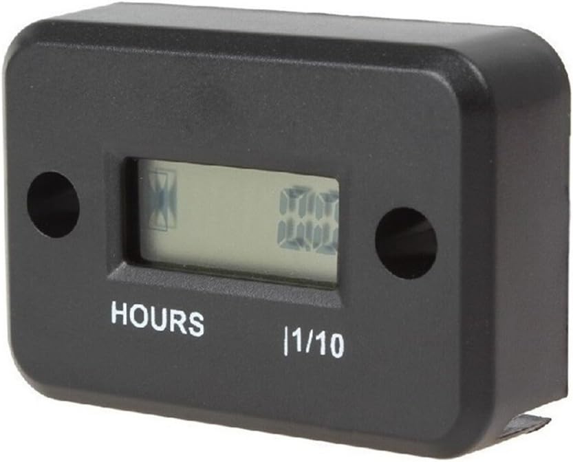 Aimila Digital Inductive LCD Engine Hour Meter Waterproof for Motorcycle Black