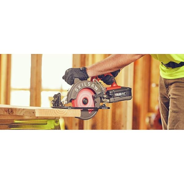 SKIL 48V 7-1/4” TRUEHVL CORDLESS WORM DRIVE SKILSAW WITH DIABLO BLADE, TOOL ONLY- SPTH77M-02, RED