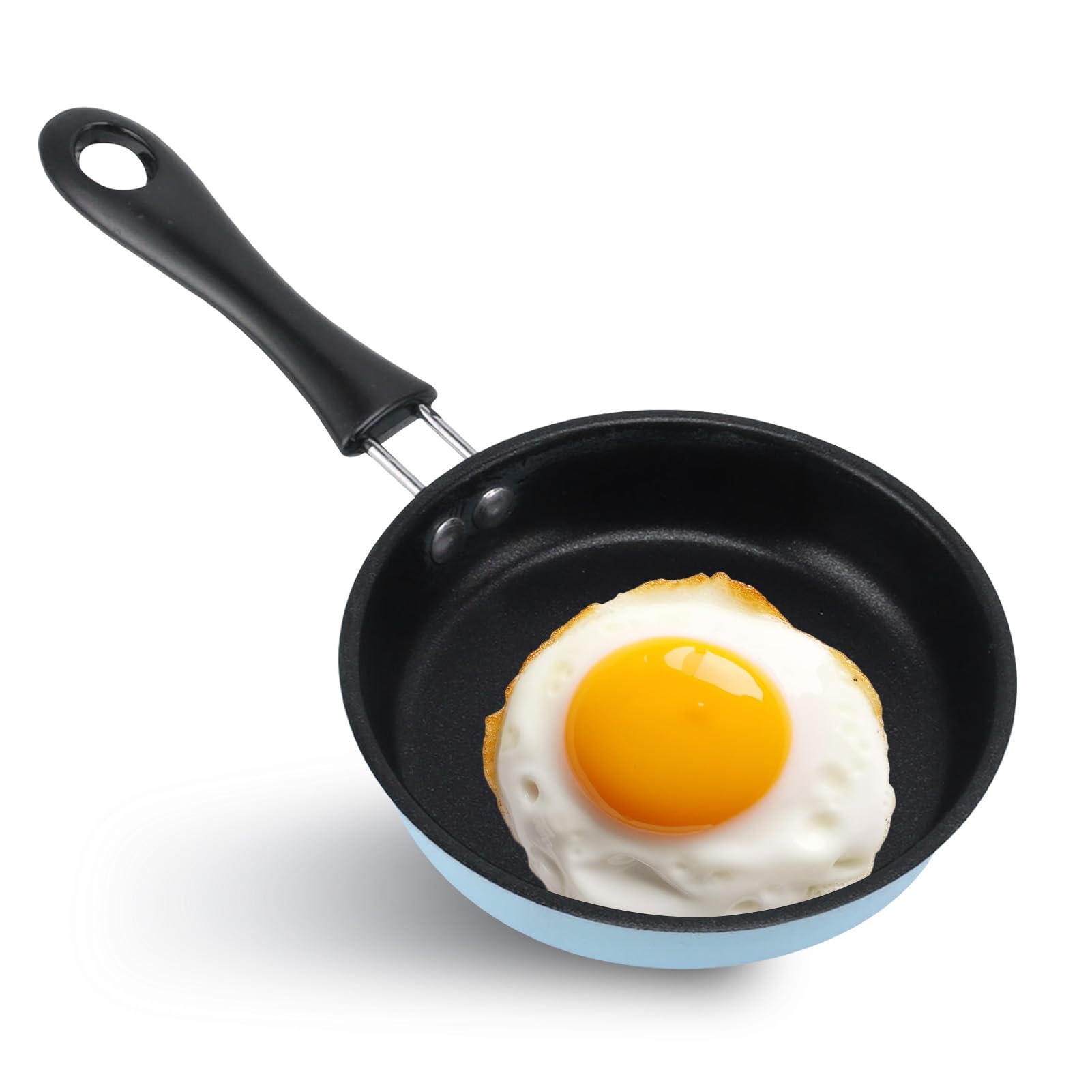 HERCHR 12cm Non Stick Frying Pan Mini One Egg Wonder 4.7inch Non Stick Frying Pan with Heatresistant Handle Omelet Egg Skillet for Induction Cooker