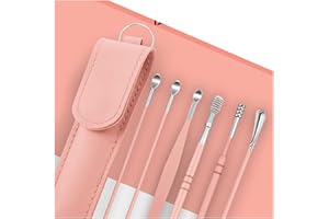 TUWUISNI Innovative Spring Ear Wax Cleaner Tool Set,Ear Curette Ear Wax Remover Tool，Spring Ear Spoon Cleaning Ear Tool Ear Curette Ear Remover Tool with Storage Box