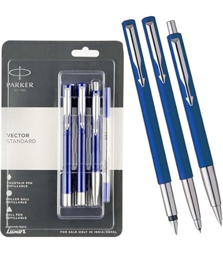 Amazon.com : Parker Vector Standard Fountain Pen, Roller Ball Pen