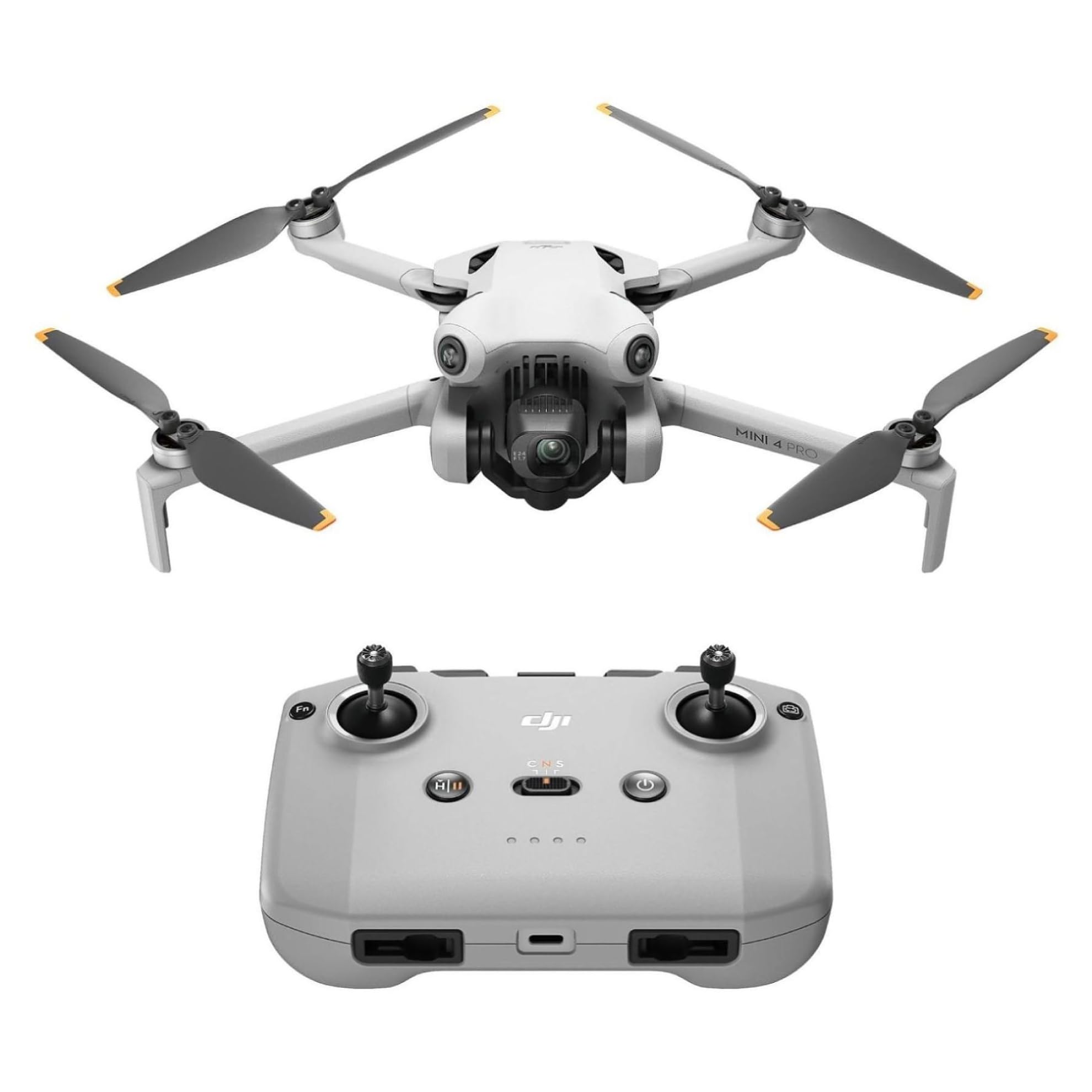 DJI Mini 4 Pro (DJI RC-N2), Drones con cámara para adultos 4K, menos de 0,549 lbs/249 g, tiempo de vuelo de 34 minutos, distancia máxima de transmisión de vídeo de 20 km, detección de visión omnidireccional, mini drone para principiantes