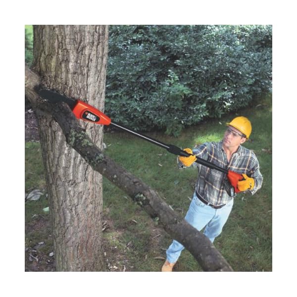 Black+Decker Li-Ion Akku-Hochentaster (18 V 1,5Ah, Höhe bis 4 m, 17 cm Schnittstärke, Schwertlänge 20 cm, leichtes… – Bild 3