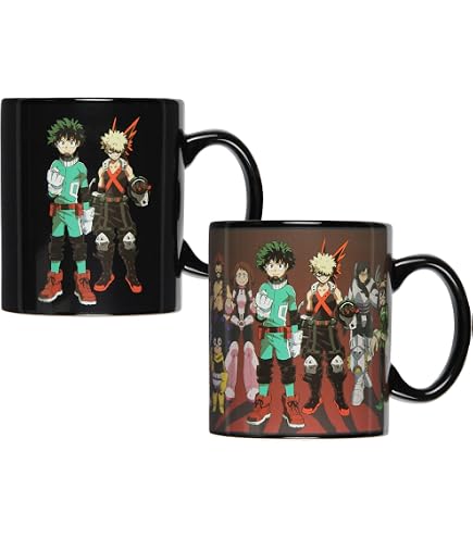 Pyramid International Tazza My Hero Academia (Clash Design) 315ml - Interno Verde, Manico Giallo - Merch Ufficiale - 6