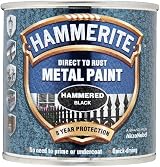 Hammerite Direct to Rust Metal Paint Hammered Black 250ML view 4