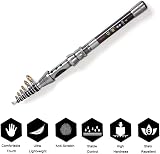 doorslay Fishing Rod and Reel Combo Carbon Fiber Telescopic Spinning Kit view 2