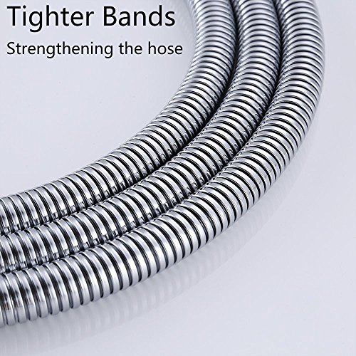 TRIPHIL Explosion-proof Bidet Sprayer Hoses Extra-long Anti-burst Hand Held Hose Replacement Flexible Metal Shower Tube Extension Brass Connectors Stainless Steel Sleeve Polished Chrome 79 Inches