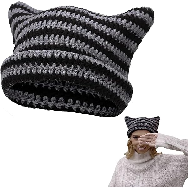 小物 ANDWANG Fluffy cat knit hat andwang Fluffy cat knit hat