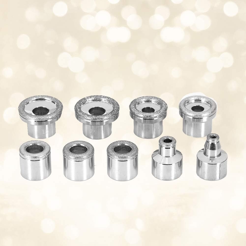 Diamond Tips - Microdermabrasion Tips Replacement Accessories for Facial Peeling, Removing skin debris, Blemishes, Wrinkles Face Skin Care Stainless Steel Filter Set (Edition : #1 9PCS WITHOUT BOE)