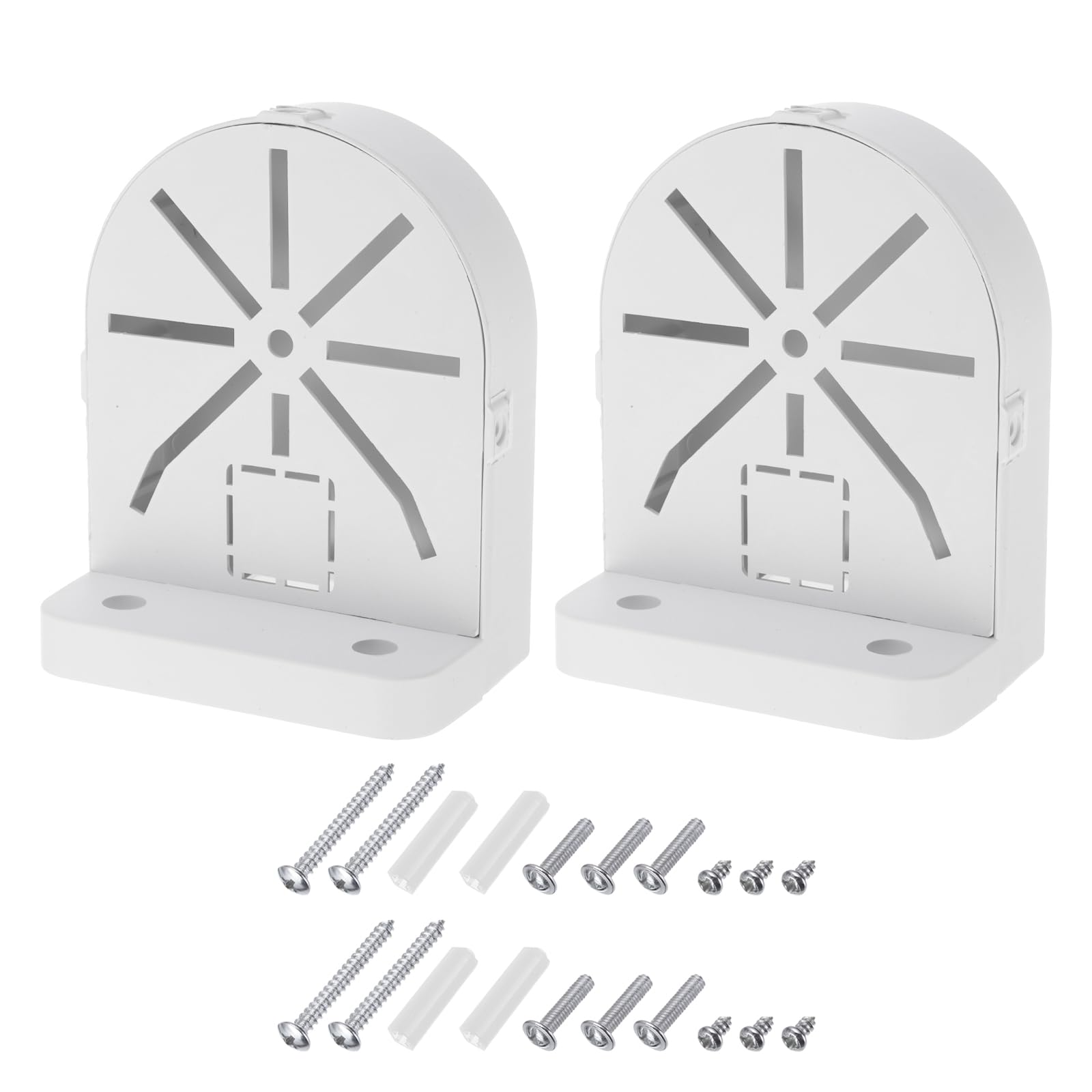 PATIKIL Dome Security Camera Mount 4.9 Inch, 2 Pack Universal Dome Right Angle Wall Mounting Bracket Junction Box Plastic, White