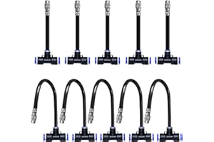 Wexecon 8mm Tee Sprinklers for Yard 10-Pack with Adjustable Micro Mist and Irrigation Cooling for Garden Irrigation, Machine Tool Cooling and More (8")