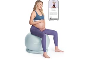 Momcozy BirthEase Maternity Ball Set, Birthing Ball with App Full-Journey Courses, BPA-Free PVC & Anti Burst Exercise Yoga Ba