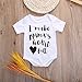 TRURENDI Newborn Baby Boy Girls Infant Casual Romper Jumpsuit Bodysuit Clothes Outfits (0-6 Months) White