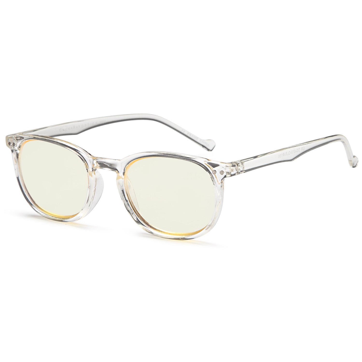 Gamma Ray Blue Light Blocking Reading Glasses Amber Tint Lens Reduces