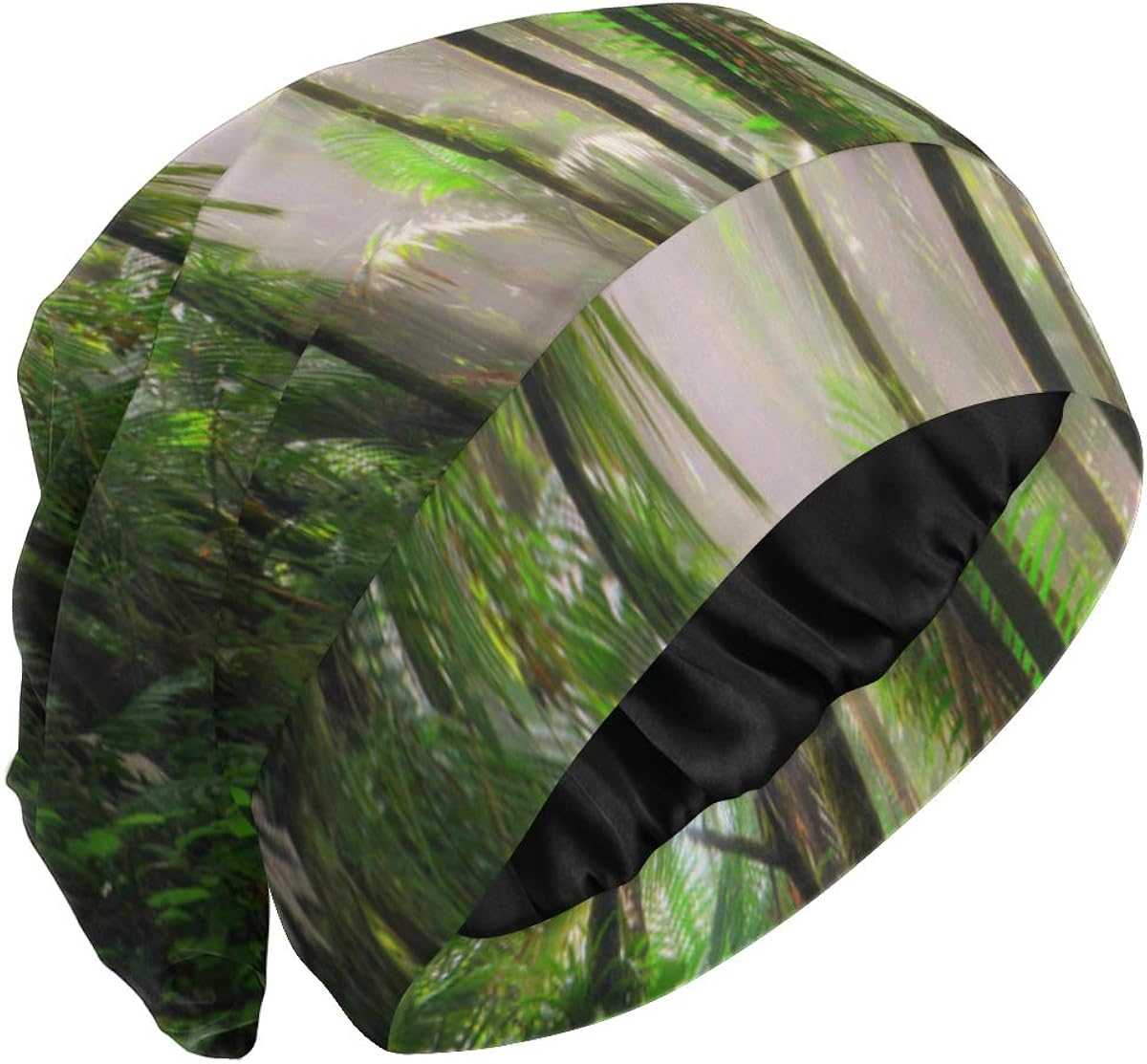 Gorro de dormir para mujer Paisaje en la selva primitiva Gorro de noche