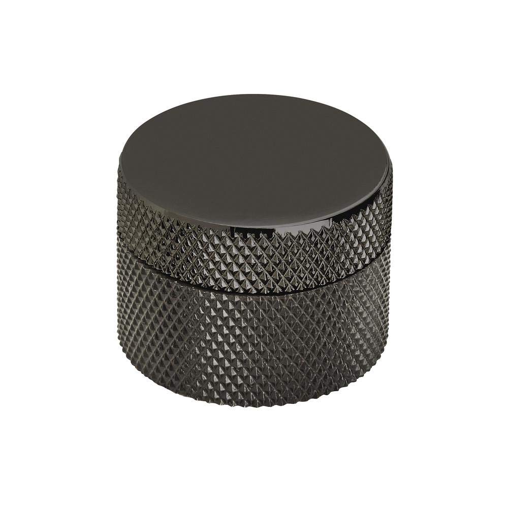 Amerock Transcendent 1-1/4 in (32 mm) Diameter Matte Black Cabinet Knob