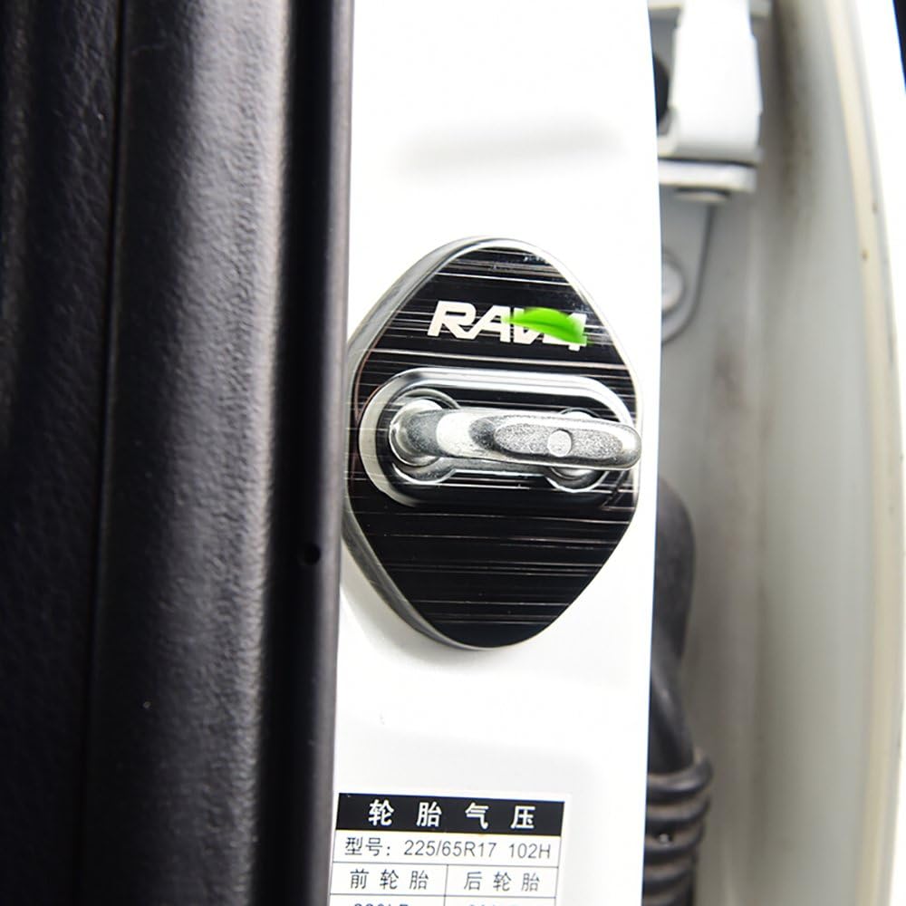 Behave Autos Car Door Lock Cover Protective Fit For Toyota Rav4 2013 2020 4 Pieces Car
