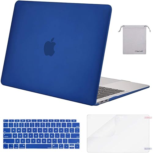 MOSISO MacBook Air 13 inch Case 2020 2019 2018 Release A2337 M1 A2179 A1932, Plastic Hard Shell&Keyboard Cover&Screen Protector&Storage Bag Compatible with MacBook Air 13 inch Retina, Royal Blue