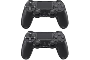 Alivicky Wireless Bluetooth Controller Upgraded Controller for P4 Gamepad Compatible with P4/Pro/Slim (Black+Black) - PlaySta