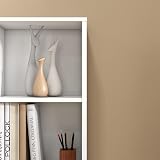 Panana 5-Tier Wooden Cube Bookcase White Tall Narrow Display Unit view 6