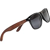 Woodies Polarized Wood Sunglasses with Free Bamboo Sunglasses Case for Men and Women | 100% UVA/UVB Protection