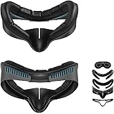 AMVR Facial Interface Face Pad Cover Compatible with Meta/Oculus Quest 3S Accessories, Comfort PU and Ice Silk Cotton Cushion,Not Fit Q3 (Standard)