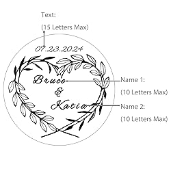 OFCCUSTOM Wedding Embosser Personalized Name Date