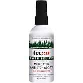 Tecnu Rash Medicated Anti-Itch Spray, Poison Ivy Treatment, 6 Fl oz | Poison ivy spray for itch relief from bug bites, sunburn, burns, cuts, &amp; poison oak/ivy, scar prevention &amp; itchy skin relief