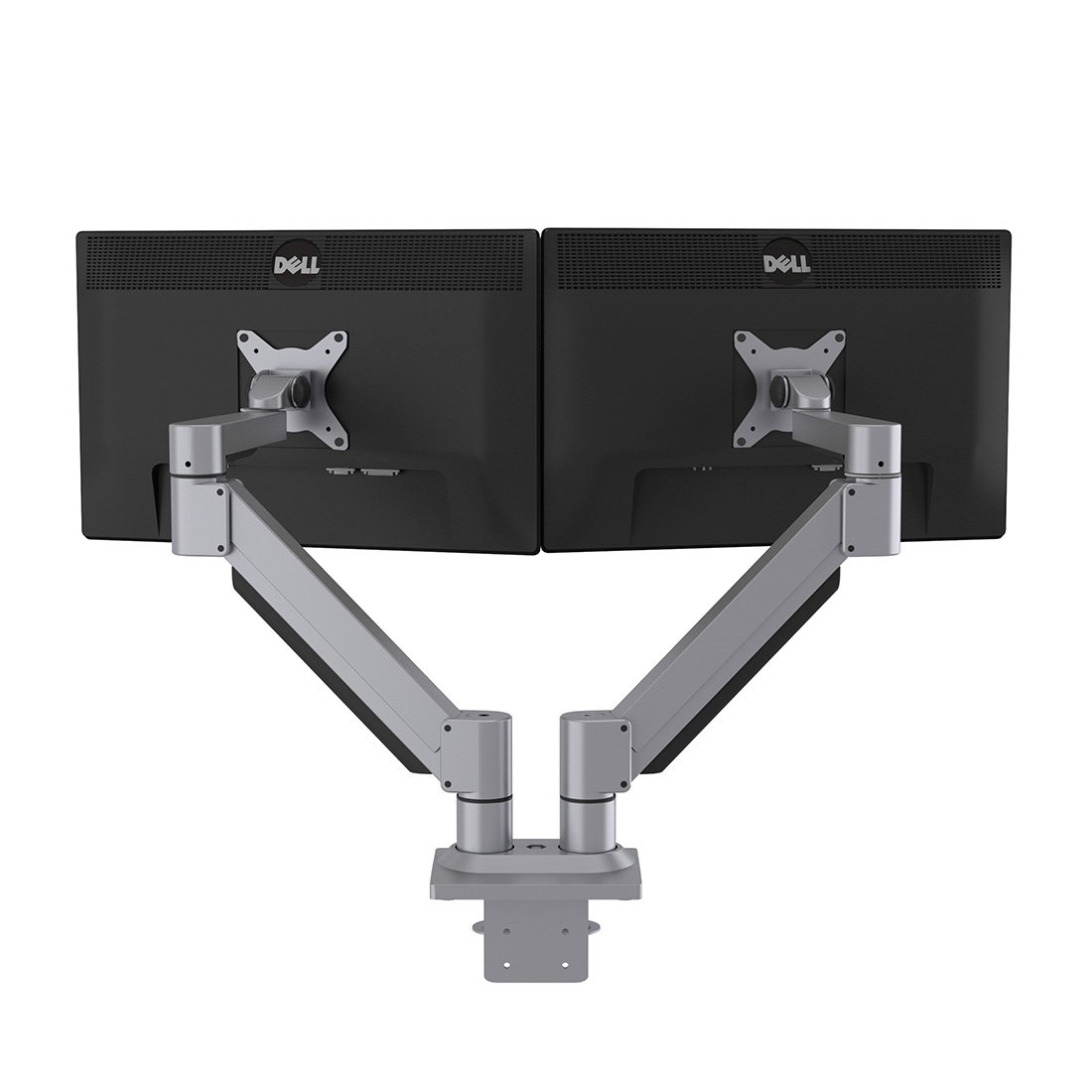 Thingy Club Professional Dual Gas Spring Desk Monitor Double Arm VESA Mount Stand for 10"-30" LCD LED Screens (Tilt -45°/+90°|Swivel 180°|Rotate 360°)