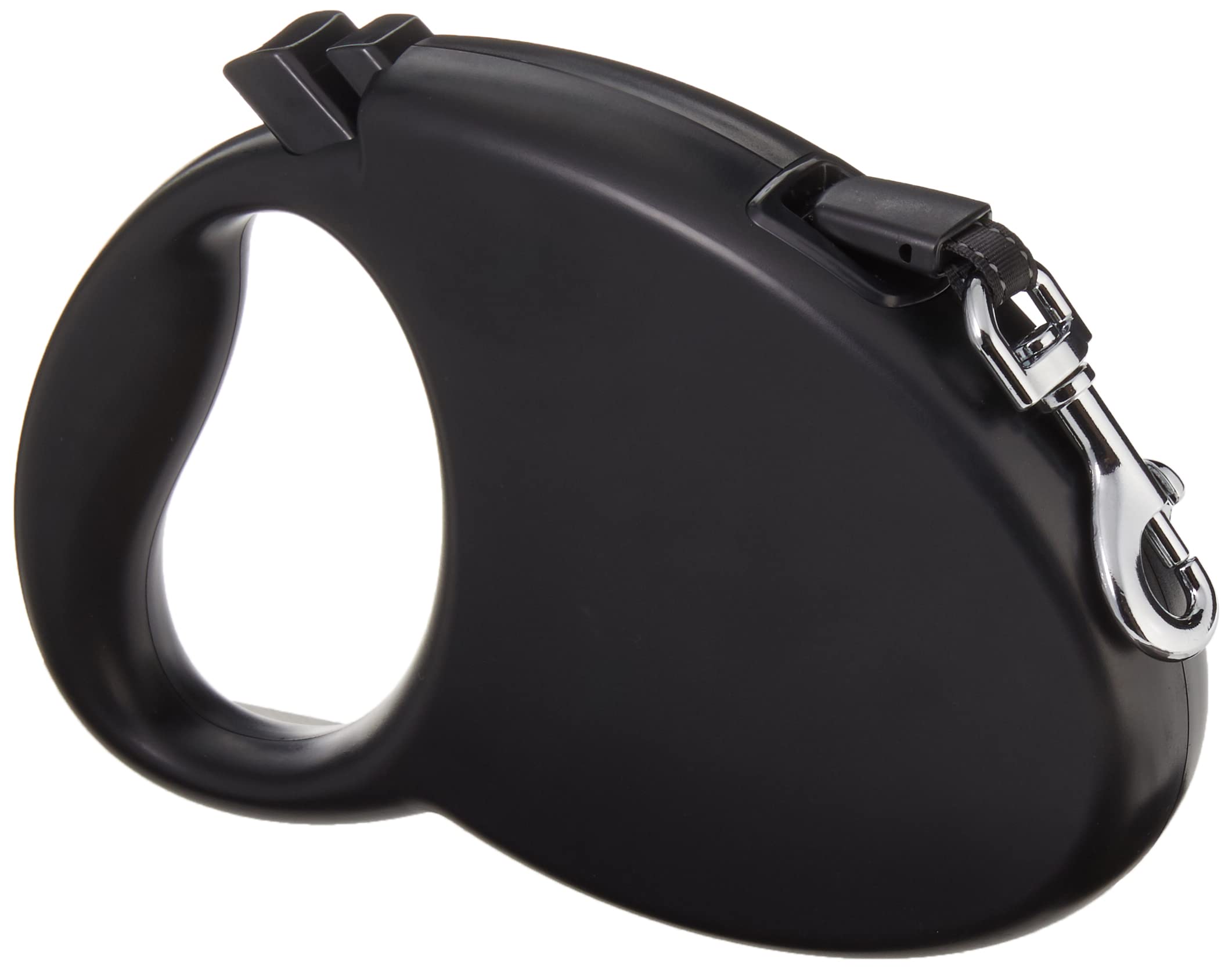 Photo 1 of Amazon Basics Retractable Pet Leash, for Dogs under 44 lbs, Locking Mechanism, Large - 24ft, Black
