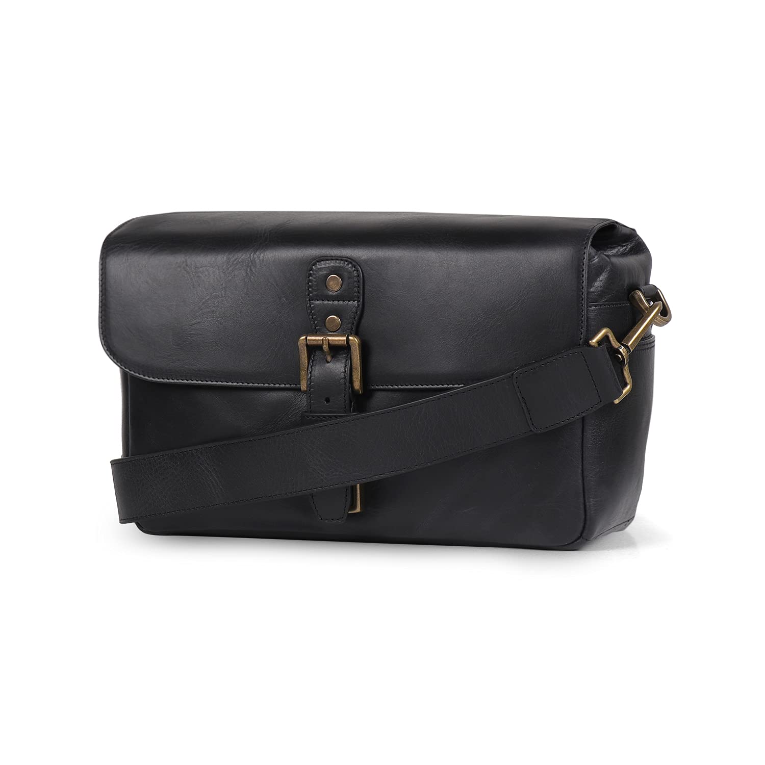 MegaGear MG1331 Torres Genuine Leather Camera Messenger Bag for Mirrorless, Instant and DSLR Cameras, Black — image 1