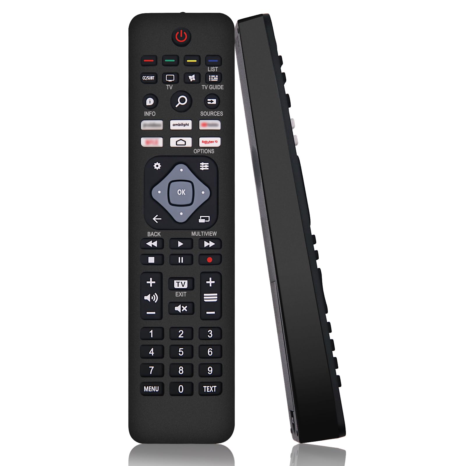 Replacement Universal Philips TV Remote Control - Compatible with All Philips Smart TVs, LED, LCD, HDTV, 3D, With 6 Shortcut Buttons