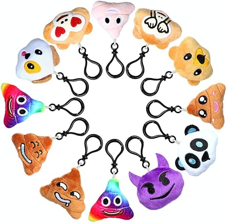 Amazon Co Jp 50パックmini絵文字かわいいplus枕 顔文字バックパッククリップ Emoji Pop Plush Pillowキーチェーン 子供パーティー用品の贈り物 2 のセット50 イエロー ホーム キッチン