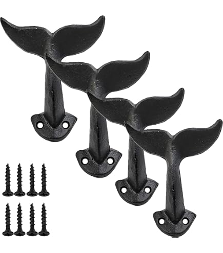 thumbnail image 2 of Whale Tail Wall Hook – Solid Aluminum, Nautical Beach House Decor – Towel/ Coat Hanger 2 of 6