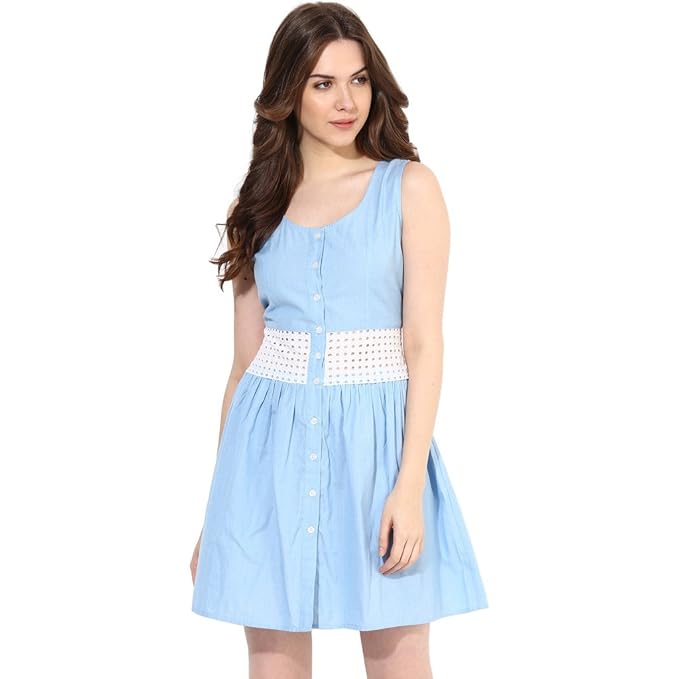 sky blue one piece dress
