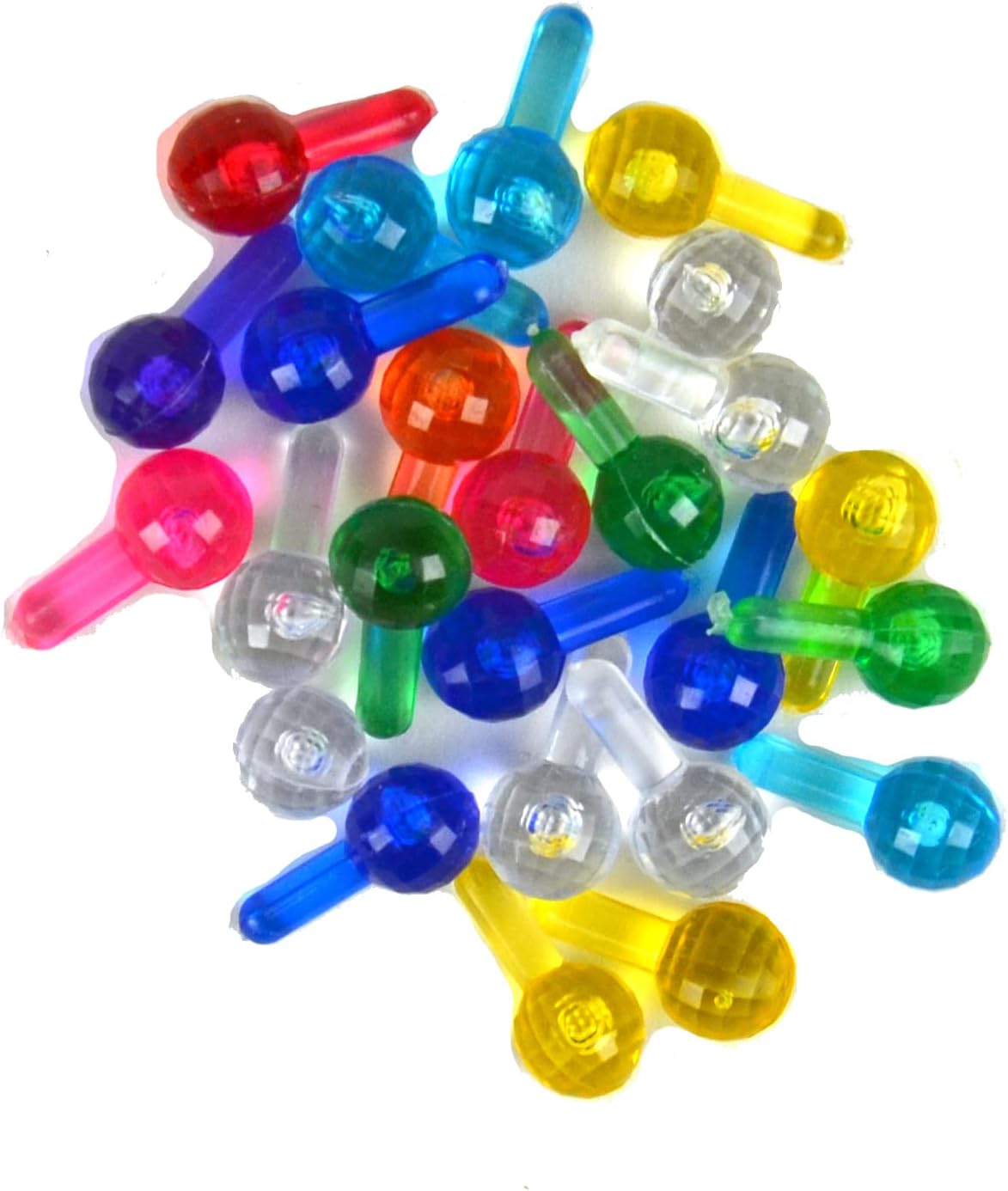 Snow Globes - Touch of Nature Mini Christmas Medium Globe Multi Colored Ornaments for Ceramic Tree, 100pcs