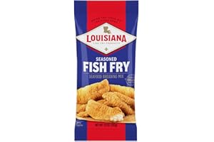 LOUISIANA FISH FRY PRODUCTS Louisiana Fish Fry - Seasoned Fish Fry Mix 10 Ounce (Pack of 1) Season All Your Fish, Shrimp, or Oysters to Perfection