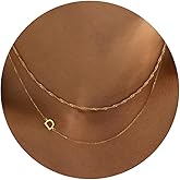 Ewrkbr Layered Initial Necklaces for Women, Dainty Gold Letter Necklace Stack 14k Gold Plated Layered Initial Choker Necklace for Women Trendy Simple Gold Necklace Set Fashion Womens Jewelry Set